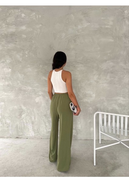 Ayrobin Oversize Kadın Pantalon - Mint Yeşili