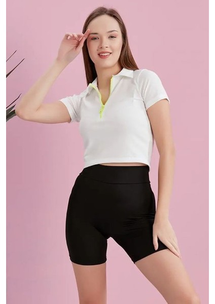 Polo Yaka Neon Fermuarlı Kaşkorse Bluz fiyatları