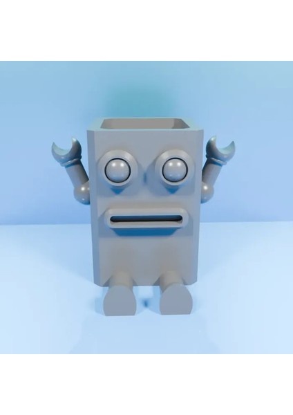 Robot Tasarımlı Kalemlik – Masanıza Hayat Verin!
