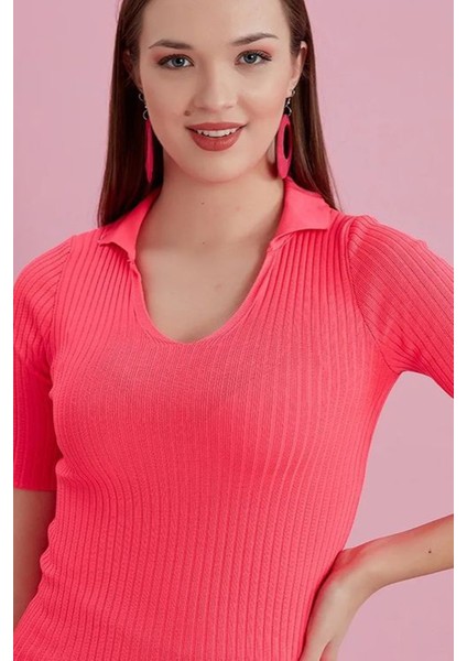 Polo Yaka Kısa Kol Kaşkorse Bluz fırsatları