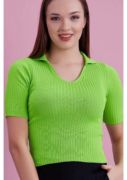 Polo Yaka Kısa Kol Kaşkorse Bluz modelleri