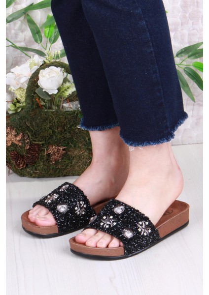 00903 Pienn Anatomik Esnek Rahat Taşlı Boncuklu Kadın Terlik fiyatları