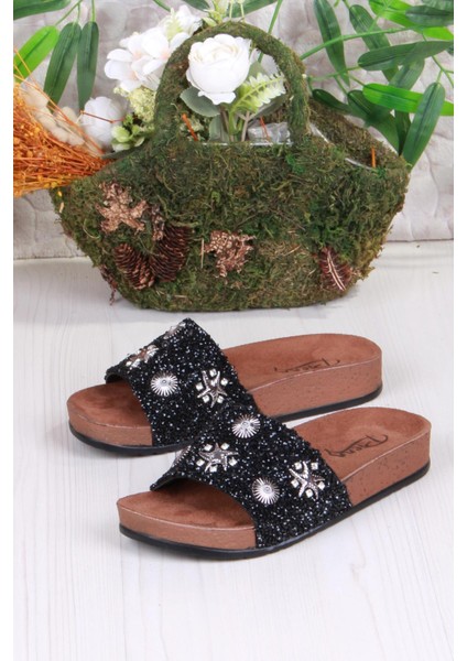 00903 Pienn Anatomik Esnek Rahat Taşlı Boncuklu Kadın Terlik fırsatları