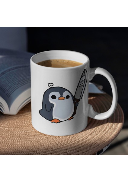 Kupa Bardak - Penguen Desenli Kupa Bardak - Hediyelik Kupa Bardak
