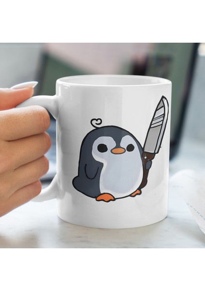 Kupa Bardak - Penguen Desenli Kupa Bardak - Hediyelik Kupa Bardak