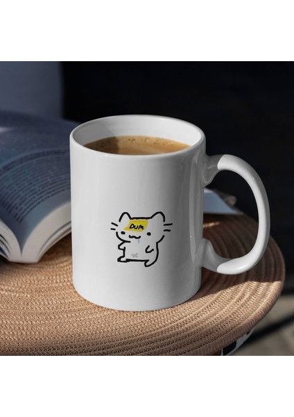 Kupa Bardak - Saf Kedi Desenli Kupa Bardak - Hediyelik Kupa Bardak