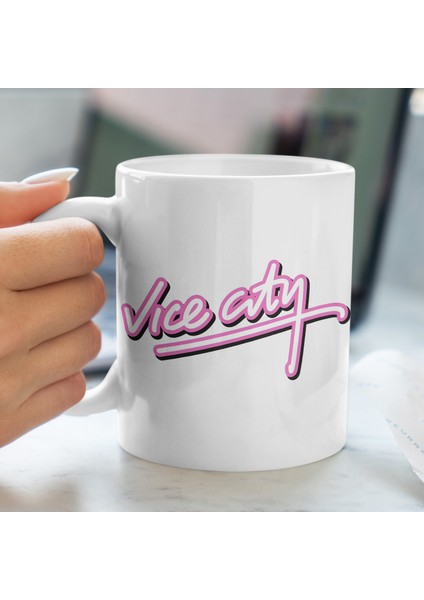 Kupa Bardak - Gta Vice City Desenli Kupa Bardak - Hediyelik Kupa Bardak