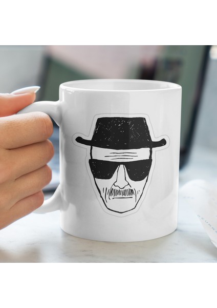 Kupa Bardak - Breaking Bad Heisenberg Desenli Kupa Bardak - Hediyelik Kupa Bardak