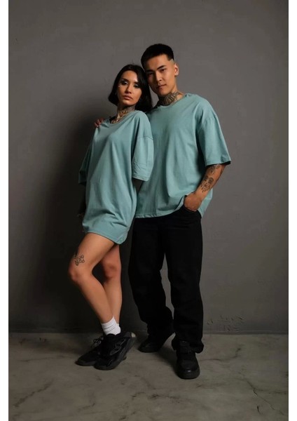 Erkek 24/1 Düz A Kaliteoversizet-Shirt -Mint Yeşili fiyatları