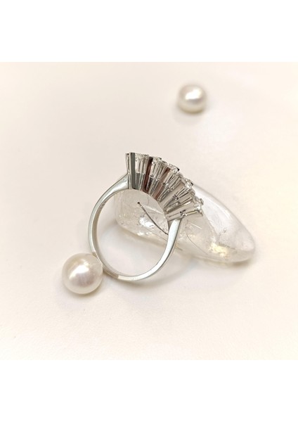 0.54CT F-G Color Beş Taş Pırlanta Taşlı Yüzük 14 Ayar Altın Hd Videolu fiyatları