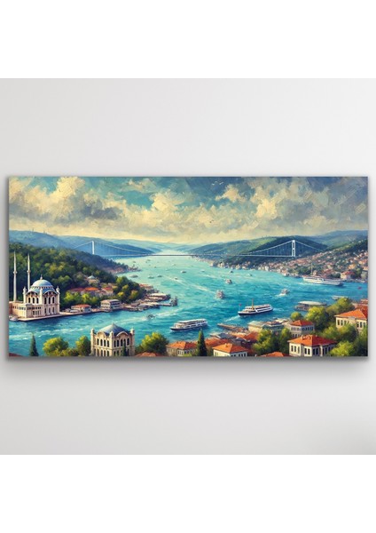 Istanbul Boğaz Manzarası Kanvas Tablo 60 x 120 cm