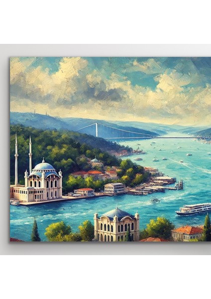 Istanbul Boğaz Manzarası Kanvas Tablo 60 x 120 cm