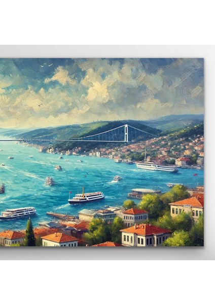 Istanbul Boğaz Manzarası Kanvas Tablo 60 x 120 cm