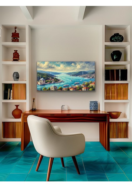 Istanbul Boğaz Manzarası Kanvas Tablo 60 x 120 cm