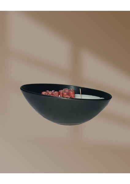 Fu-Glowis Büyük Boy El Yapımı Gül Desenli Kokulu Mum – Pudra | 23X9 cm | Doğal Soya Wax Katmanlı fiyatları