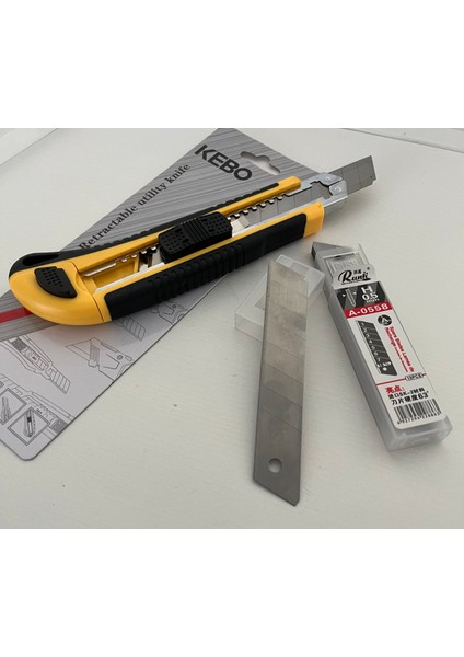 Maket Bıçağı Seti + 10’lu Runti Yedek Uç – 18MM Snap-Off Uyumlu