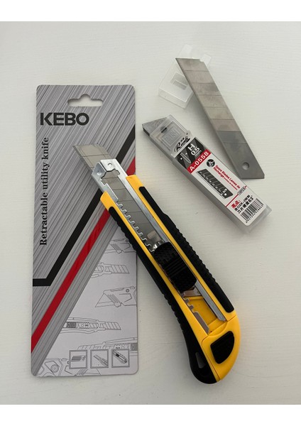 Maket Bıçağı Seti + 10’lu Runti Yedek Uç – 18MM Snap-Off Uyumlu
