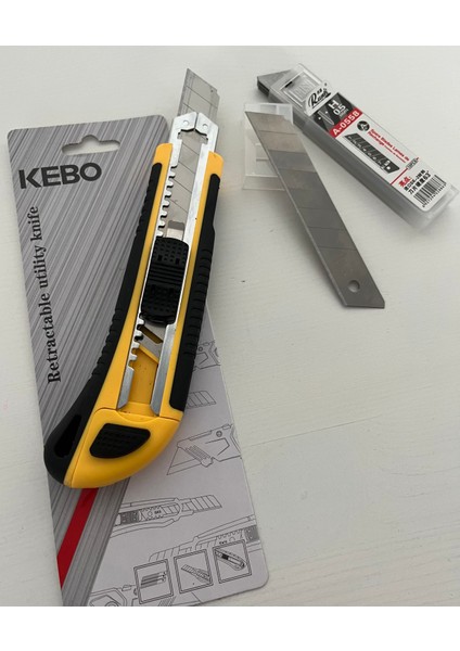 Maket Bıçağı Seti + 10’lu Runti Yedek Uç – 18MM Snap-Off Uyumlu