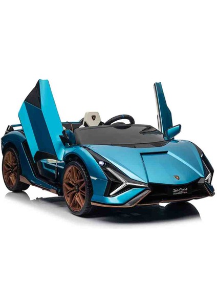 Lamborghini Sian Akülü Araba 24 Volt Uzaktan Kumandalı Eva Teker Yumuşak Deri Koltuk 4x4