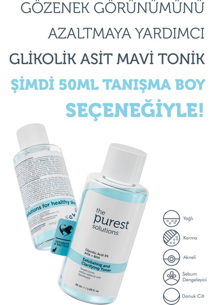 The Purest Solutions Kuru ve Karma Ciltler Için Seyahat Boy Cilt Bakım Seti