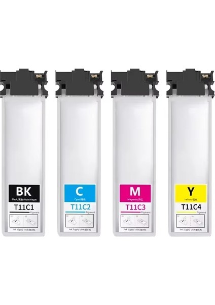 Epson T11C1 / T11C2 / T11C3 / T11C4 C13T11D240 4 Renk Ithal Muadil Kartuş Seti 3.000 Sayfa