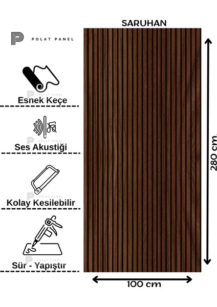 Saruhan Esnek Keçeli Slim Panel 100cm