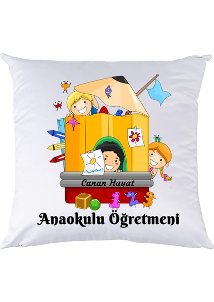 Anaokulu Öğretmenine Hediye İsimli Yastık