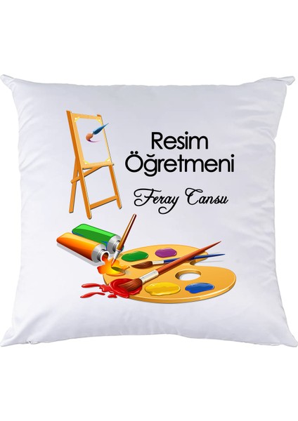 Resim Öğretmenine Hediye İsimli Yastık