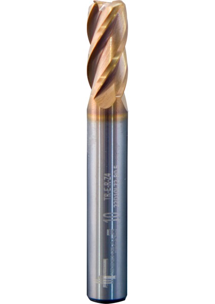 Ø4x18mm R0.5 TiSiN Kaplamalı Köşe Radyüslü Parmak Freze Derin Kanallarda Hassas Köşe İşlemleri İçin Özel Tasarım