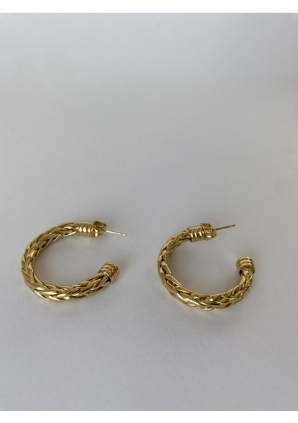 Sık Burgu Gold Küpe