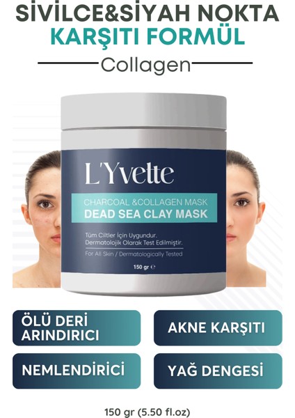 Collagen Ölüdeniz Kil Maskesi Akve Ve Siyah Nokta Karşıtı 150 Gr