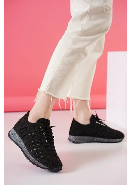 Kadın Alvore El Örgü Kadın Spor Ayakkabı Siyah - 37 fiyatları