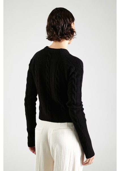 Kadın Guess Halat Örgü Sweatshirt - Siyah