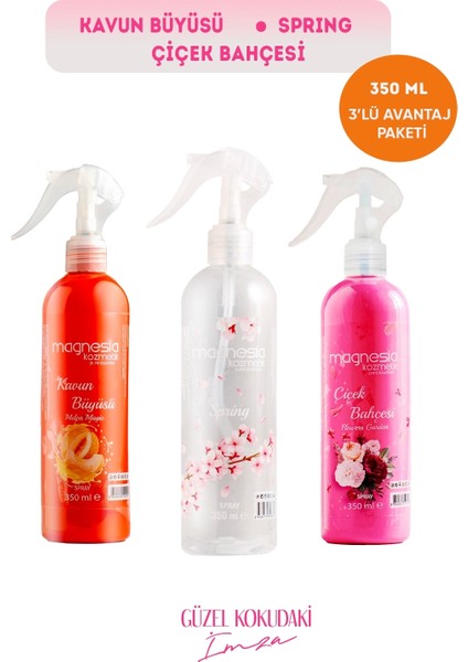 Oto Parfüm Spreyi Kavun,Spring,Çiçek Bahçesi 3'Lü Avantajlı Set