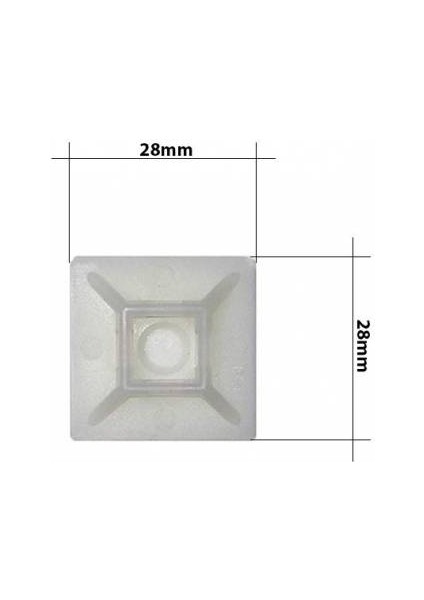 Yapışkanlı Kroşe 28MM x 28MM - Beyaz - 25 Adet fiyatları