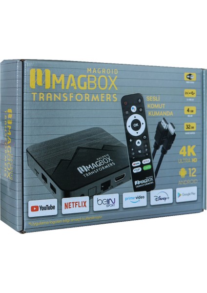 32 GB HDD 4 GB Ram Bluetooth 5g Ses Komut Kumandalı Androıd Tv Box modelleri