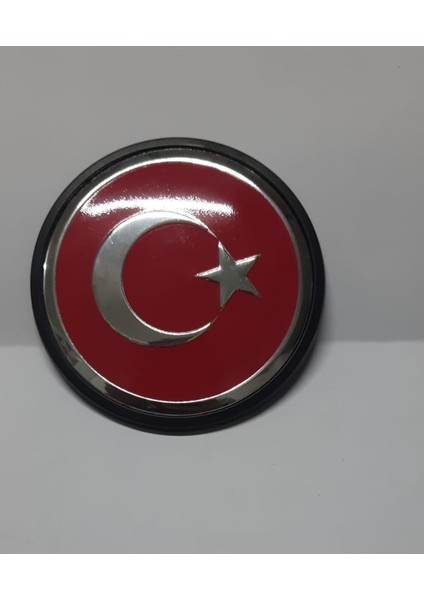 Büro Ev Ofis Arabası Için 8cm Tekli Araç Dışı Plastik Yapışır Türk Bayrağı Oto Kaporta Stickerı