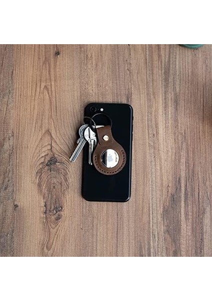 x Design Apple Airtag Anahtarlık Kılıf, Airtag Kılıf, Gerçek Deri Airtag Kılıfı, Airtag Deri Anahtarlık, S Takip Cihazı, Kaliteli Airtag Kılıf, Orijinal Deri Airtag Kılıf (Taba - Açık Kahverengi)
