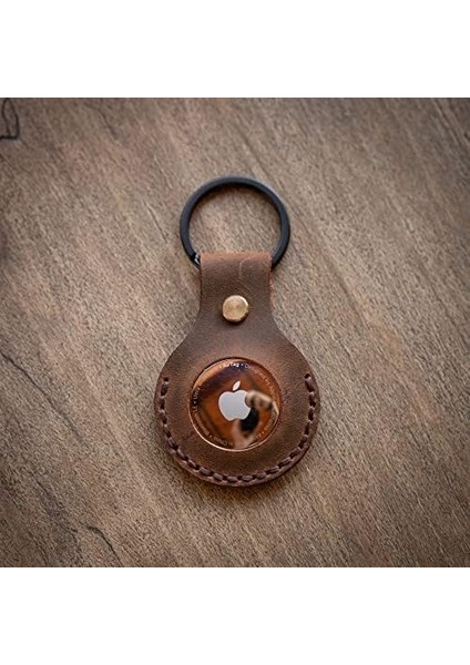 x Design Apple Airtag Anahtarlık Kılıf, Airtag Kılıf, Gerçek Deri Airtag Kılıfı, Airtag Deri Anahtarlık, S Takip Cihazı, Kaliteli Airtag Kılıf, Orijinal Deri Airtag Kılıf (Taba - Açık Kahverengi)