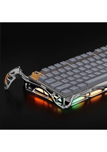 Mercury K1 Pro Rgb Kablosuz Mekanik Gaming Klavye, Alüminyum Çerçeveli, Ingilizce Q, Gri