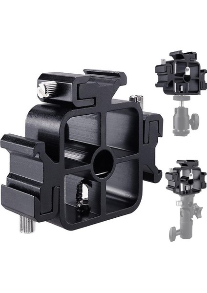 Tripod Veya Işık Standı Için 3 Flaş Sabitleme Adaptörü
