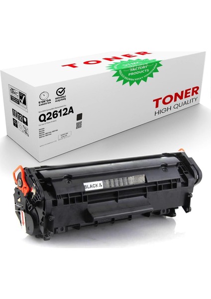Tkz Hp Laserjet Uyumlu Q2612A 1005/1010/1012/1015/1018/1020/1022/ 2000 Sayfa Kapasiteli Muadil Toner