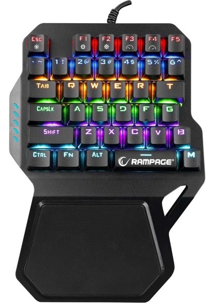 KB-R77 Palm USB Rainbow Backlight Outemu Blue Switch Mekanik 36 Tuşlu Mini Gaming Oyuncu Klavyesi
