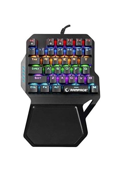 KB-R77 Palm USB Rainbow Backlight Outemu Blue Switch Mekanik 36 Tuşlu Mini Gaming Oyuncu Klavyesi