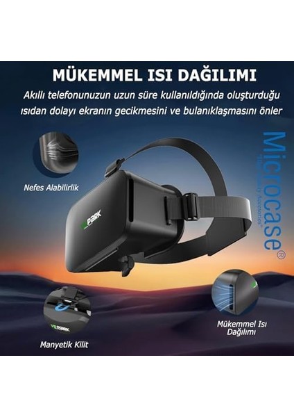 Vrpark V6 3D Sanal Gerçeklik Gözlüğü + Vr Kablosuz Bluetooth KUMANDA-AL4748 modelleri
