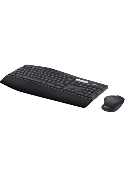 MK850 Kablosuz Performans Klavye Mouse Seti, Avuç Içi Destekli Klavye, Kıvrımlı Mouse, Çoklu Cihaz Özelliği, 10 M Kullanım Mesafesi, Tam Boyutlu Sessiz Türkçe Q Klavye, Siyah