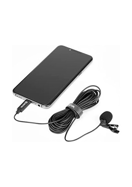 By-M3 Klipsli Yaka Mikrofonu, USB Type-C, Djı Osmo Aksiyon Kamerası ile Uyumlu