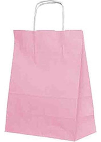 At Market Roll-Up Kraft Çanta Pembe Büyük Boy 31X41CM 25'li