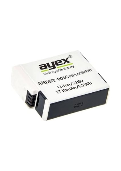 AHDBT-901C Batarya, Gopro Hero 9, 10, 11, 12 Ile Uyumlu