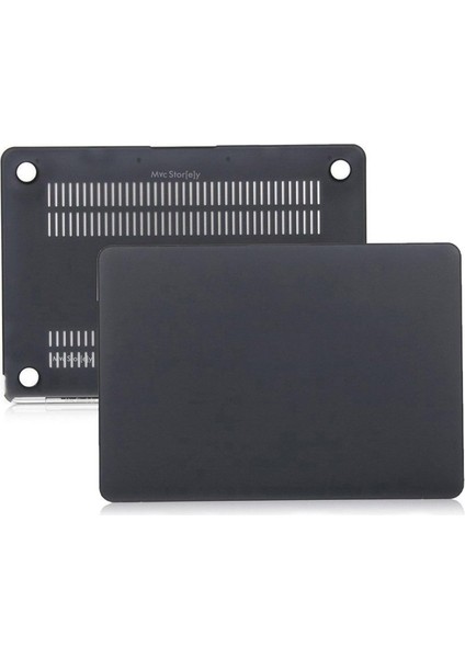 Macbook Air M2-M3 Kılıf 15 Inç Mat Kılıf (Touchıd'li Air M2-M3) A2941 A3114 ile Uyumlu Siyah